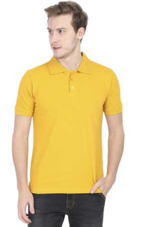 Men Classic Polo Tshirt -  Mustard Yellow