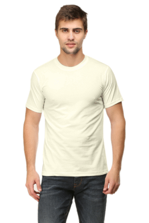 Pure Cotton Half Sleeves Classic Tshirt - Off White
