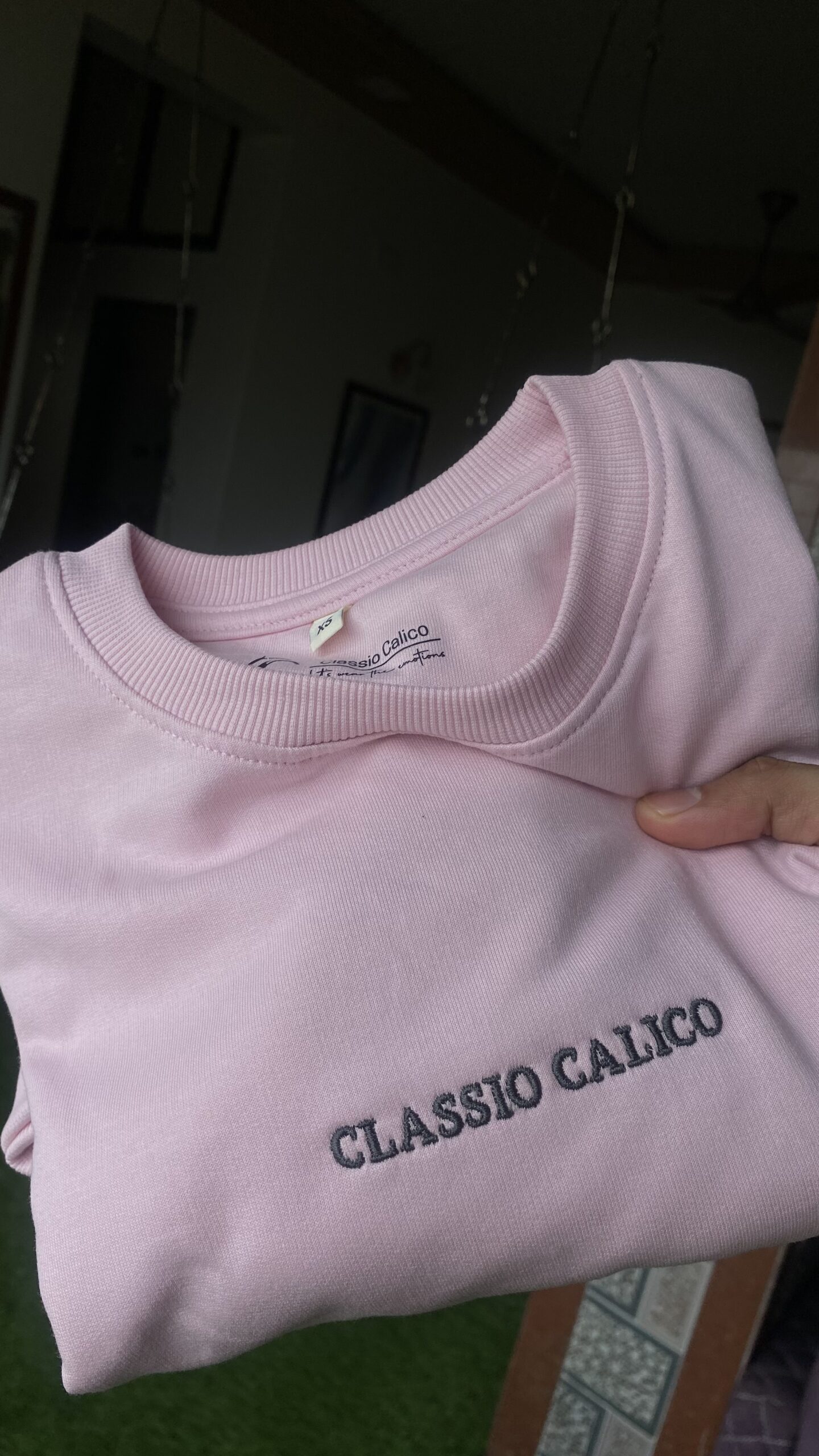 Classio Calico Light Baby Pink Sweatshirt - Image 2