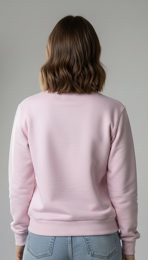 Classio Calico Light Baby Pink Sweatshirt - Image 4