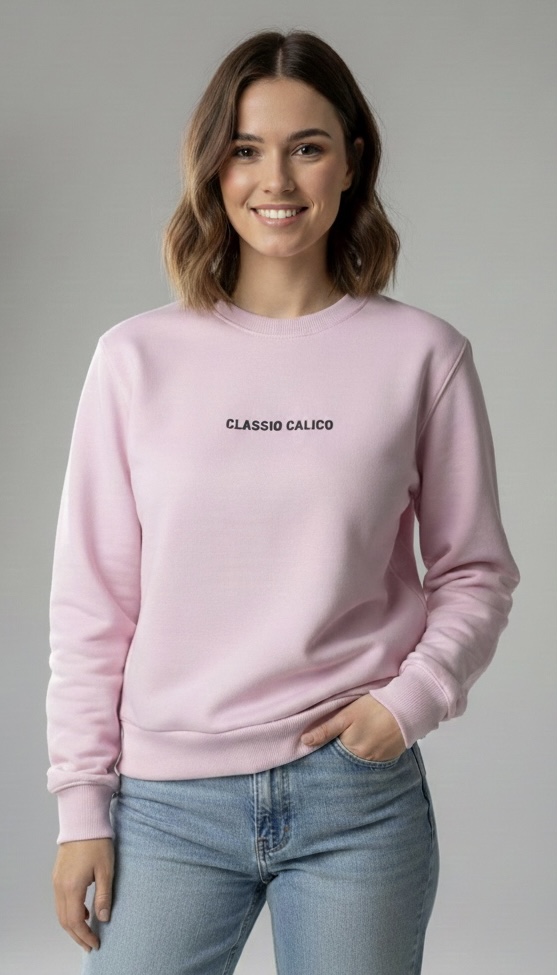 Classio Calico Light Baby Pink Sweatshirt